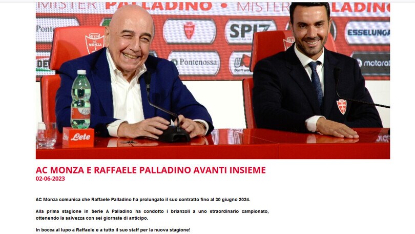 Ufficiale, Monza-Palladino: avanti insieme fino al 2024