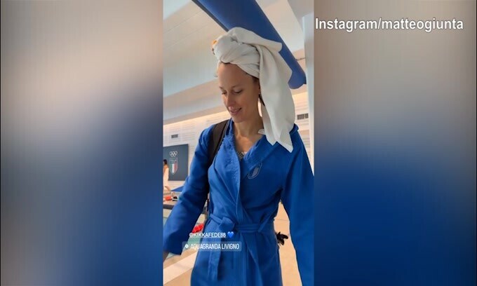 Giunta stuzzica Federica Pellegrini: "Com’è andato il primo allenamento?"