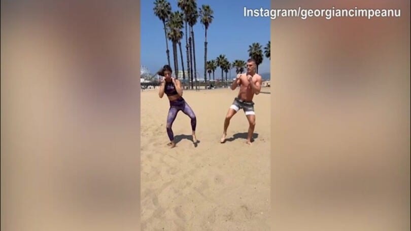 Georgian Cimpeanu ed Elisabetta Canalis, duro allenamento insieme!