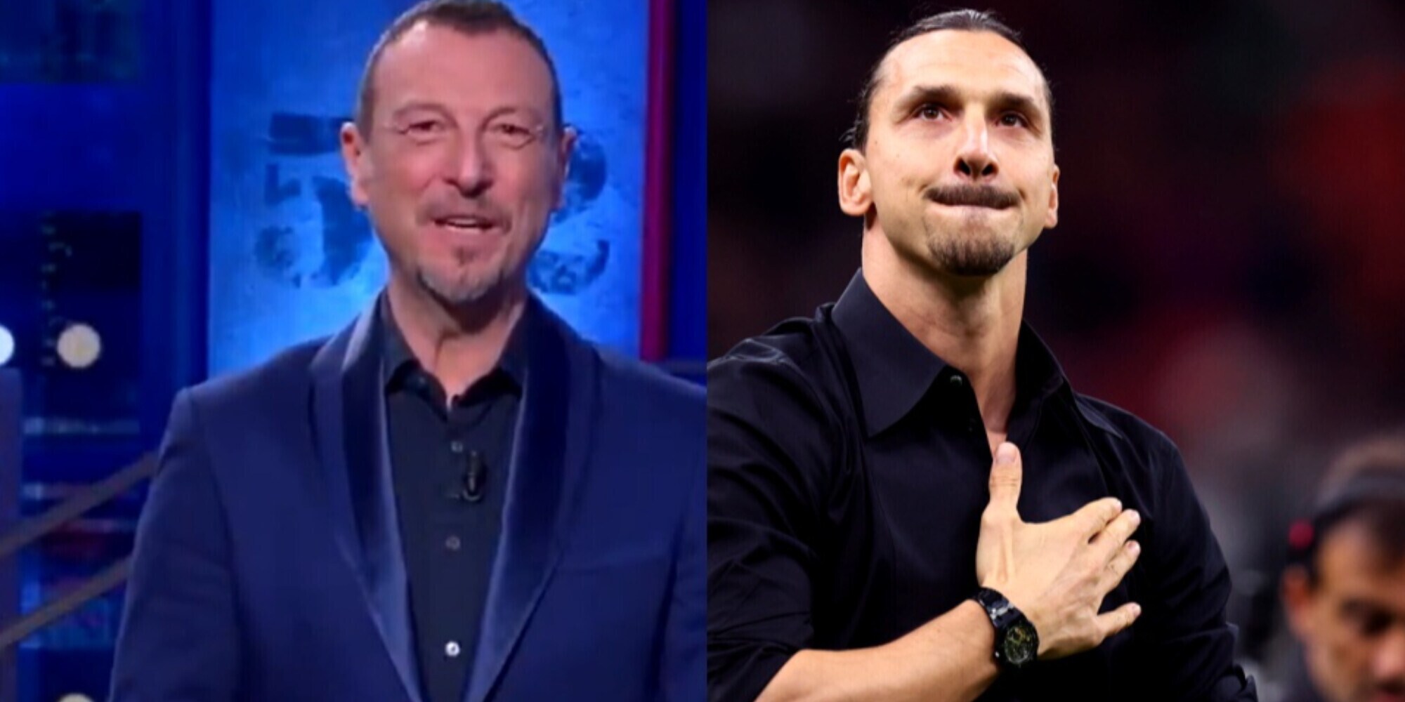 Ibrahimovic, il saluto di Amadeus al Tg1: "Ora insieme al derby"