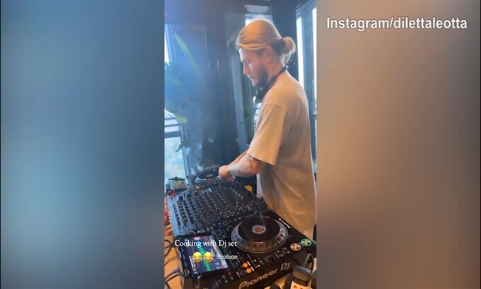 Cena e dj set: la serata della coppia Leotta-Karius