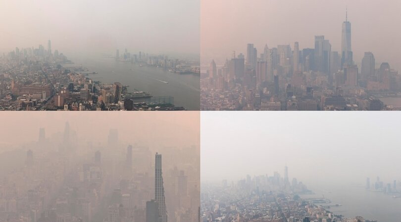 New York apocalittica: le ceneri degli incendi in Canada coprono la Grande Mela