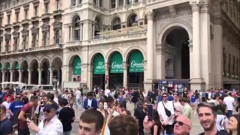 City-Inter, Piazza Duomo si colora di nerazzurro