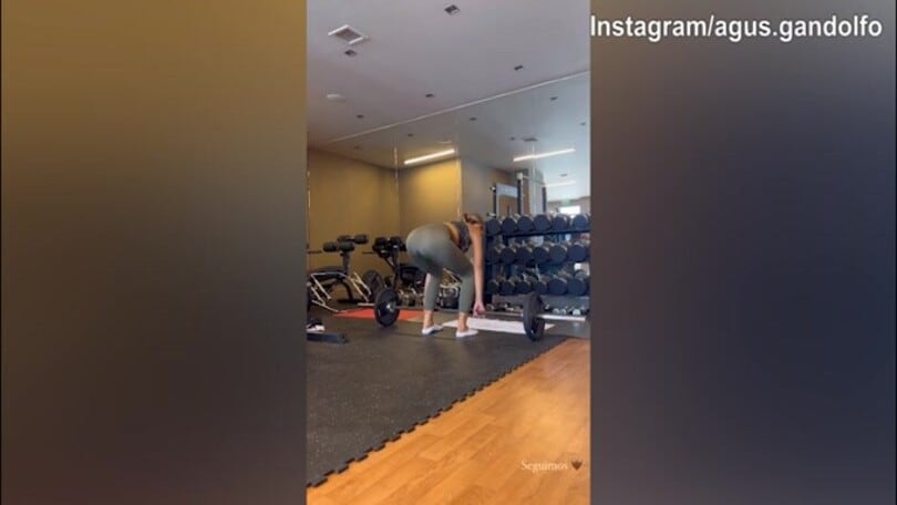 Augustina in vacanza, ma prosegue il lavoro in palestra