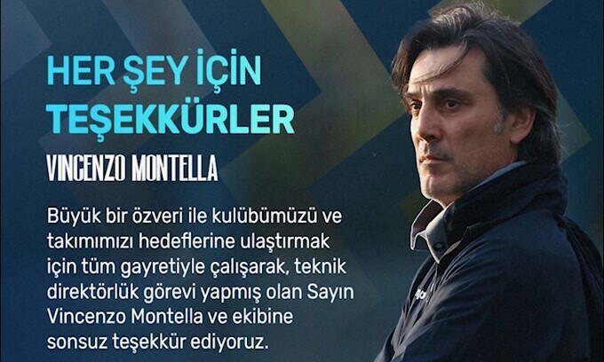 Ufficiale, Montella-Adana Demirspor: è addio