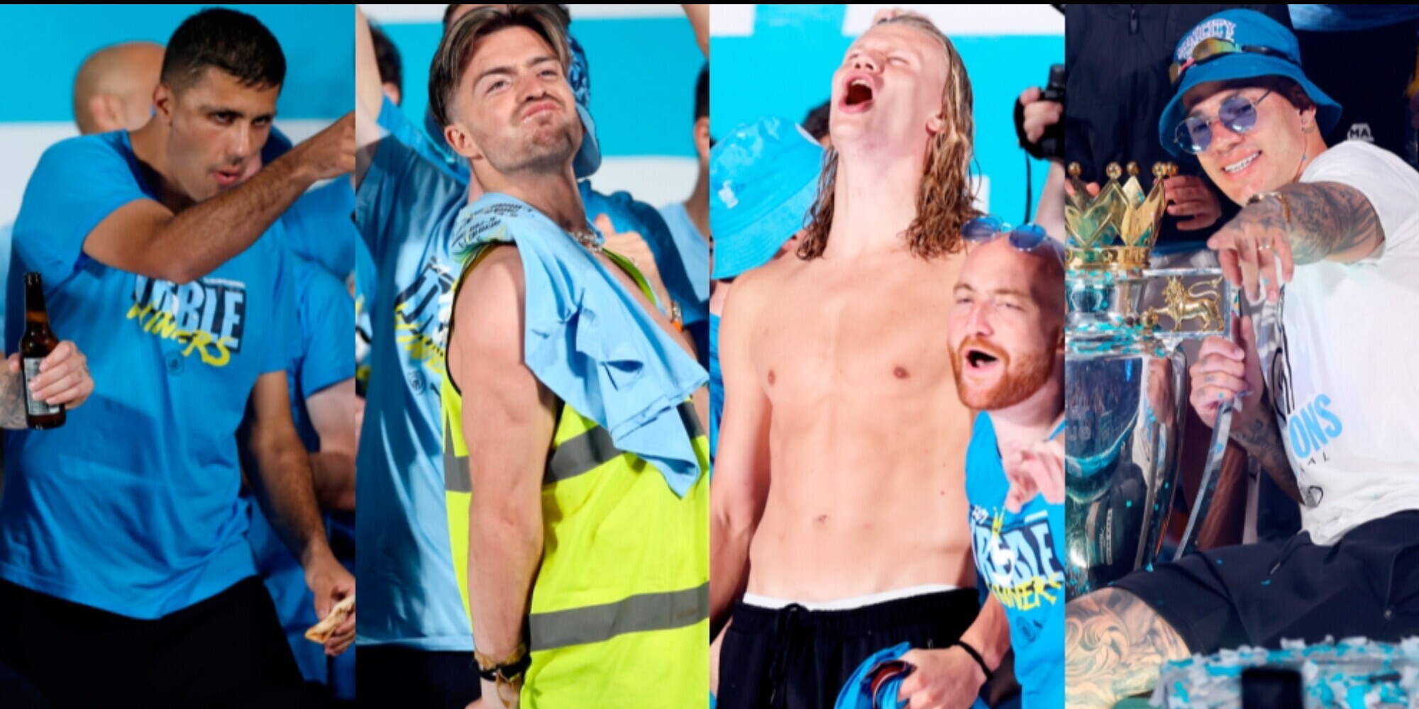City, maxi festa post Inter: Haaland fa after, Grealish in sedia a rotelle