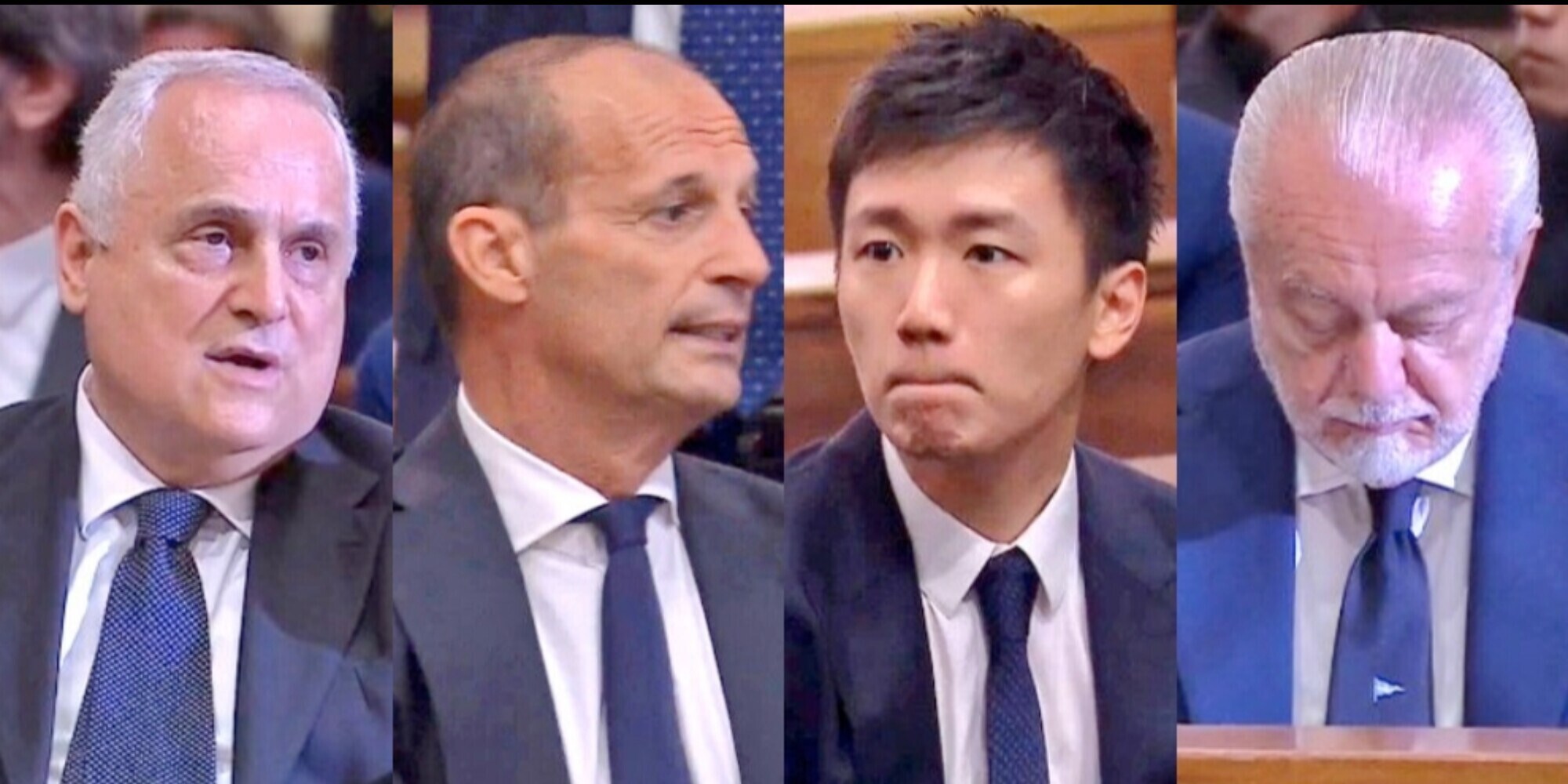 Berlusconi, da Allegri a Marotta e Zhang: il calcio presente al funerale