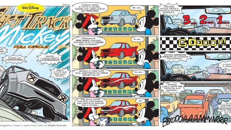 Topolino tra auto sportive e corse clandestine in Fast Track Mickey
