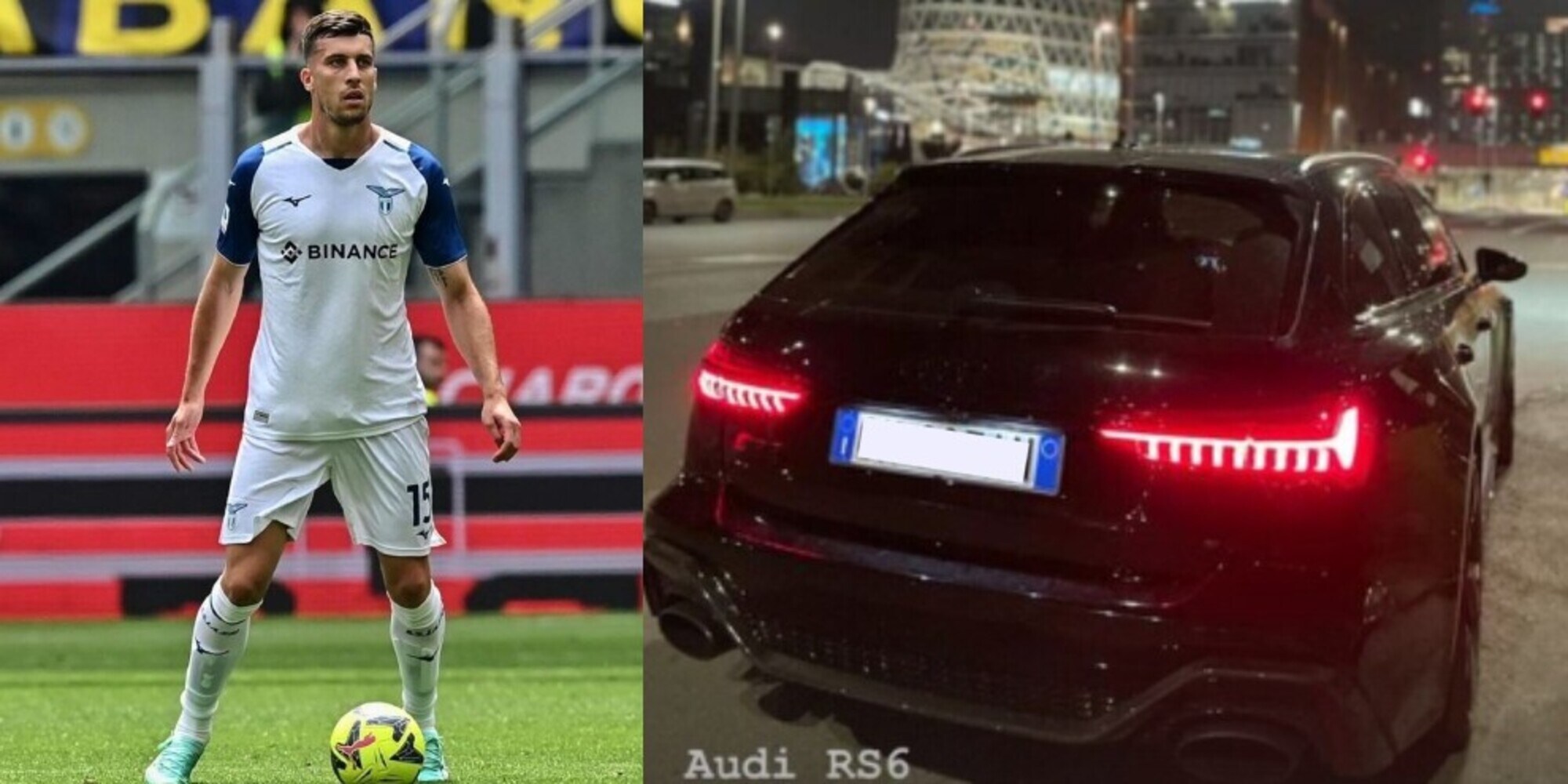 Nicolò Casale a tutto gas per Milano: il laziale gira con un'Audi da 720 CV