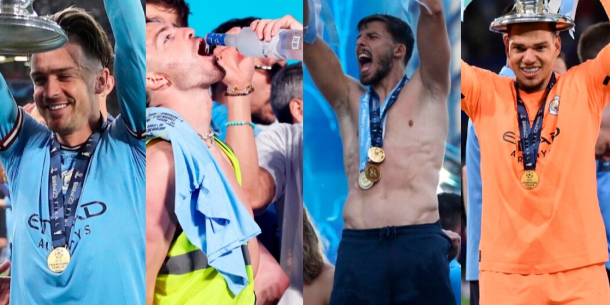 Festa City: Ederson, Ruben Dias e il vomito nella borsa di mamma Grealish