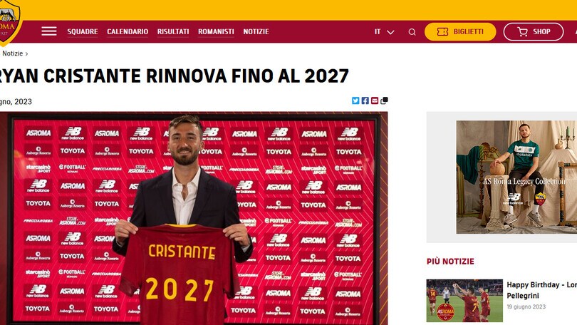 Ufficiale, Roma-Cristante: avanti fino al 2027
