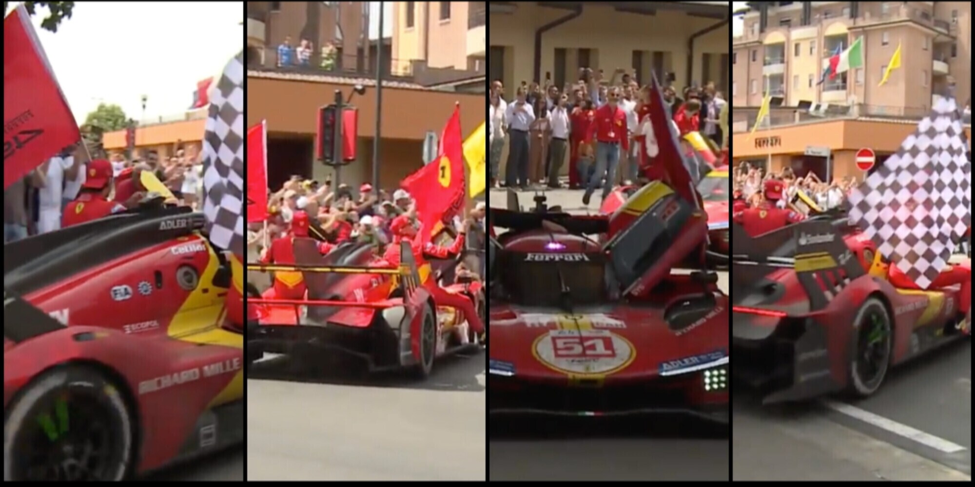 C'è una Ferrari che vince e fa festa: Maranello rossa di gioia per Le Mans
