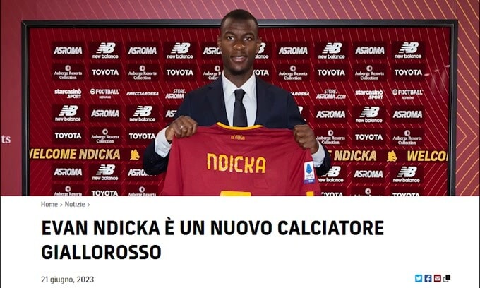 Roma, è ufficiale: preso N'dicka