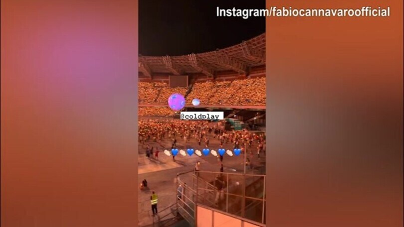 Napoli, concerto Coldplay: c'è anche Cannavaro