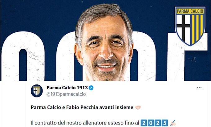Parma, è ufficiale: per Pecchia rinnovo fino al 2025