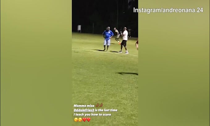 Inter, Onana punzecchia Dumfries: "É l'ultima volta che..."
