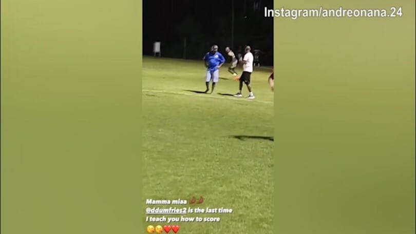 Inter, Onana punzecchia Dumfries: "É l'ultima volta che..."