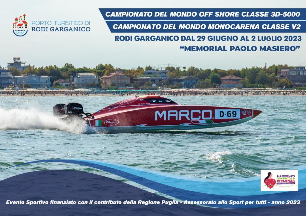Motonautica, dal 29 giugno al 2 luglio il Campionato del Mondo UIM a Rodi Garganico