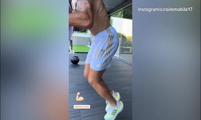 Lazio, Immobile sgomita: ecco il suo ultimo allenamento