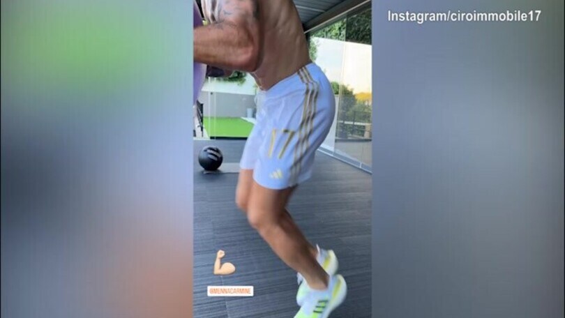 Lazio, Immobile sgomita: ecco il suo ultimo allenamento