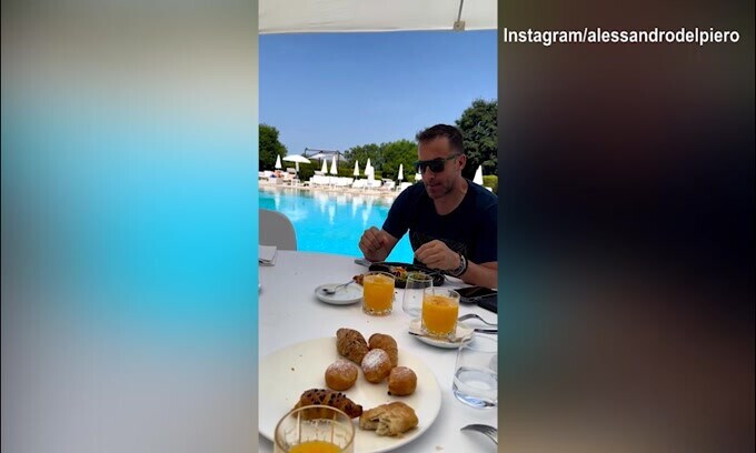 Del Piero, colazione con un piccolo ospite