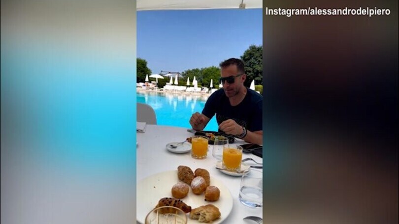 Del Piero, colazione con un piccolo ospite