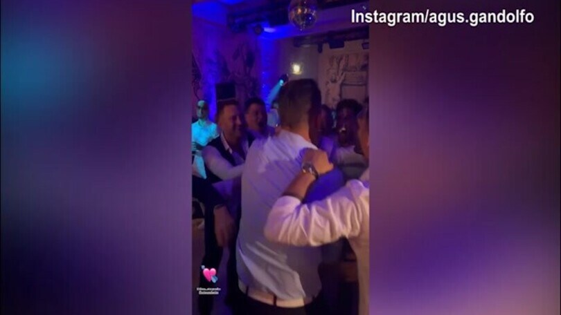 Matrimonio Correa: c'è anche Lautaro Martinez tra i più scatenati