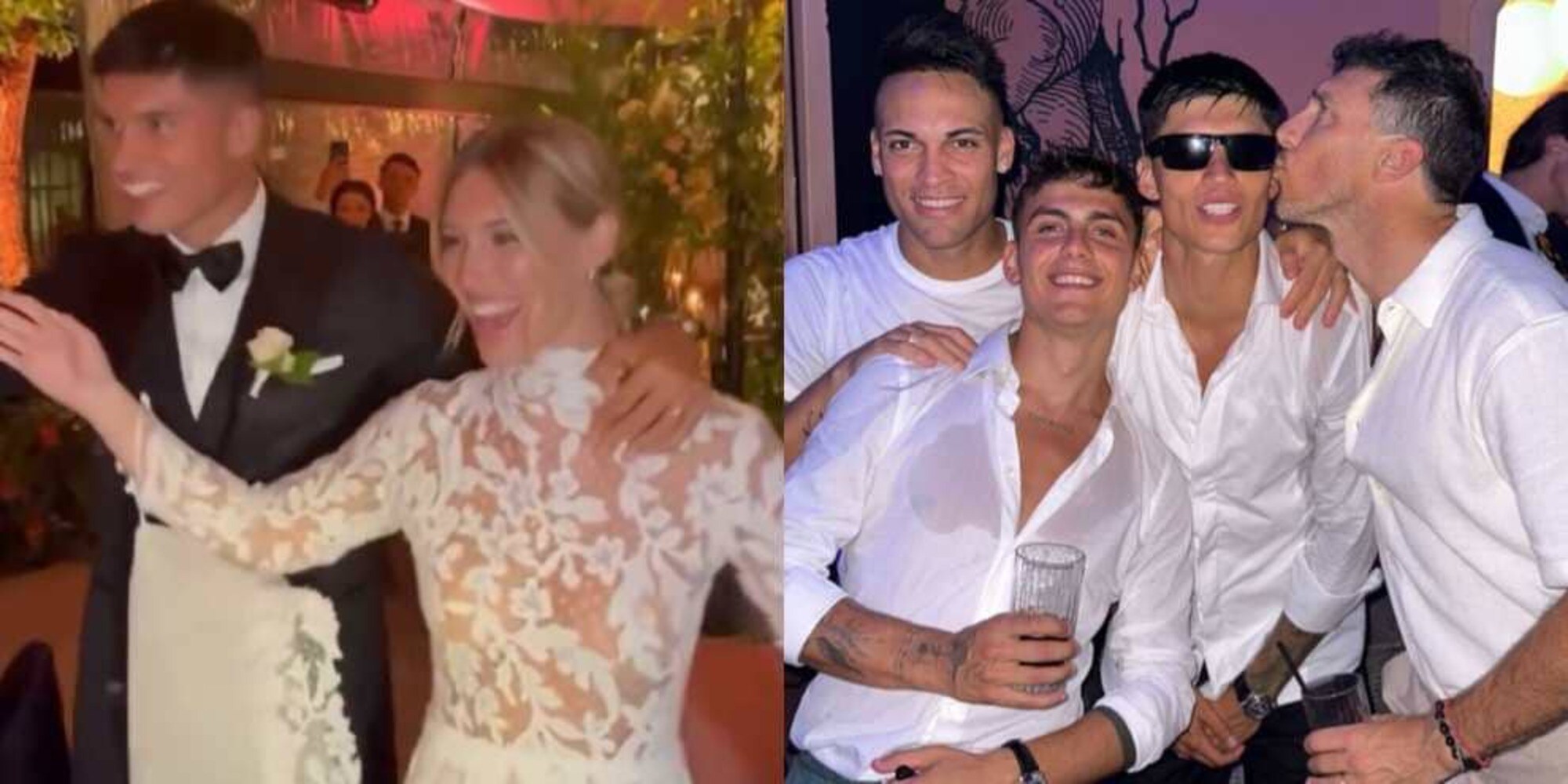Lautaro e Dybala, prestazione da 10 al matrimonio di Correa FOTO