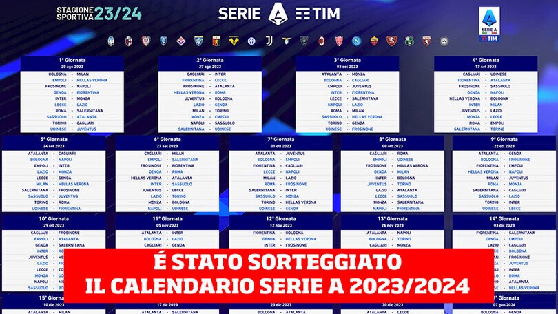 Scopri il calendario della Juventus 2023/2024