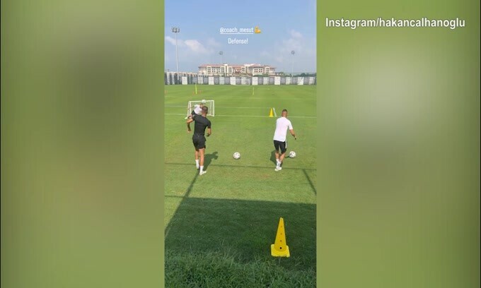 Calhanoglu lavora per l'Inter: l'allenamento è perfetto!