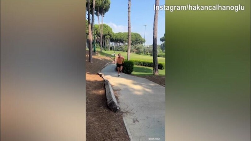 Calhanoglu, corsa e duro lavoro di primo mattino