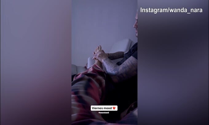 Icardi, il massaggio per Wanda è...rilassante