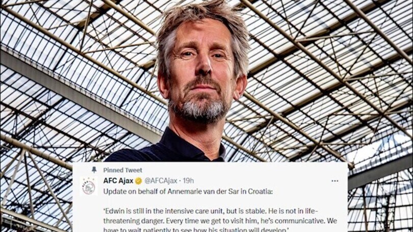 Van der Sar, la moglie tranquillizza: "Non è in pericolo di vita"