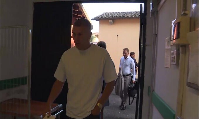 Roma, Kristensen arriva a Villa Stuart per le visite mediche