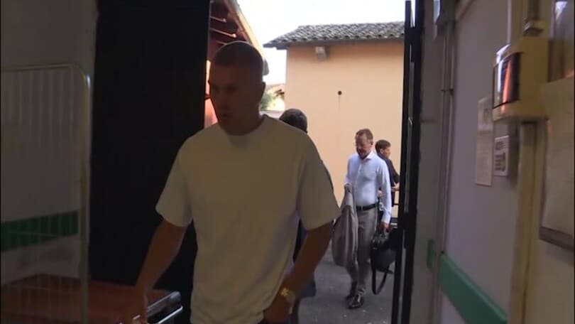 Roma, Kristensen arriva a Villa Stuart per le visite mediche