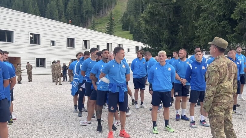 La Nazionale di Rugby con le Truppe Alpine dell'Esercito