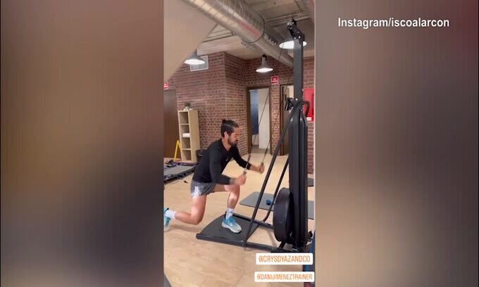 Allenamento ad altissima intensità: Isco lavora duro