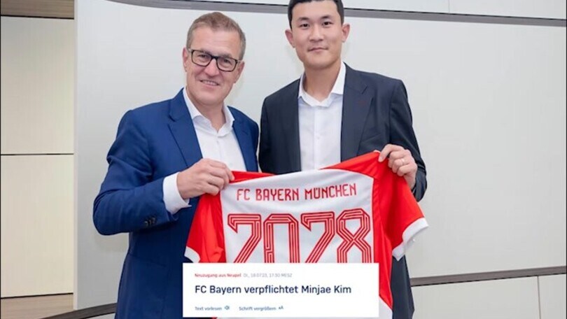 Bayern Monaco, è ufficiale: è preso Kim Min-Jae