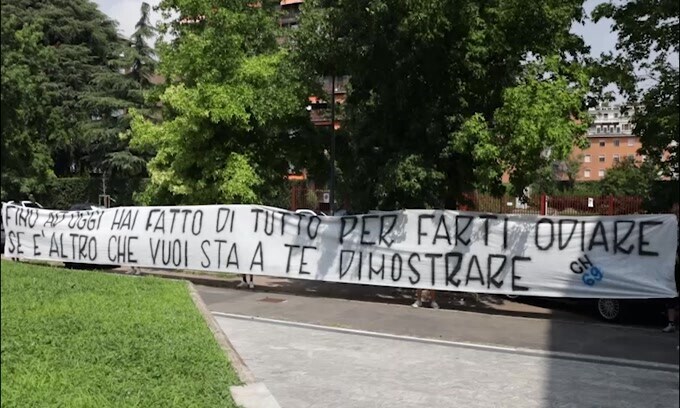 Inter, la Curva Nord a Cuadrado: "Hai fatto di tutto per farti odiare..."