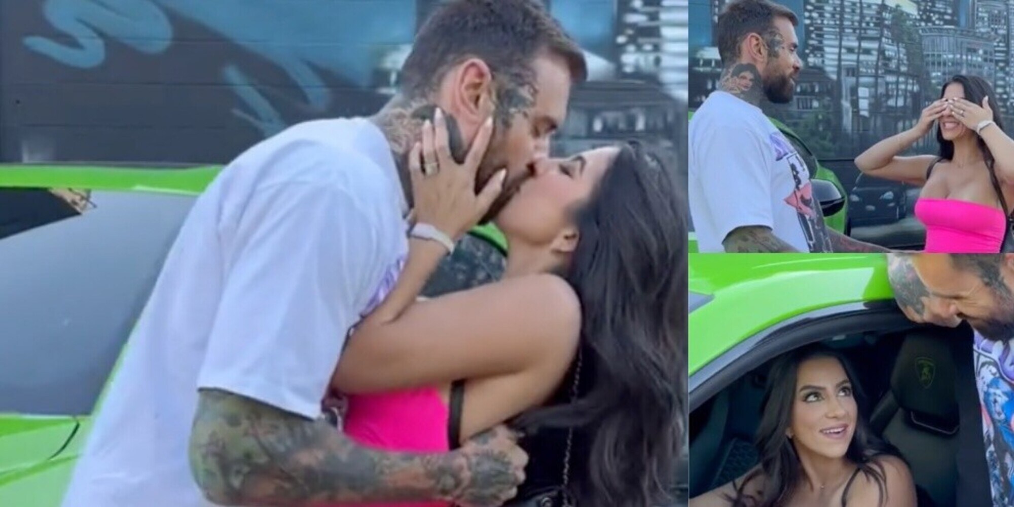 Fa sesso con un uomo (in un film) e riceve una Lamborghini dal marito