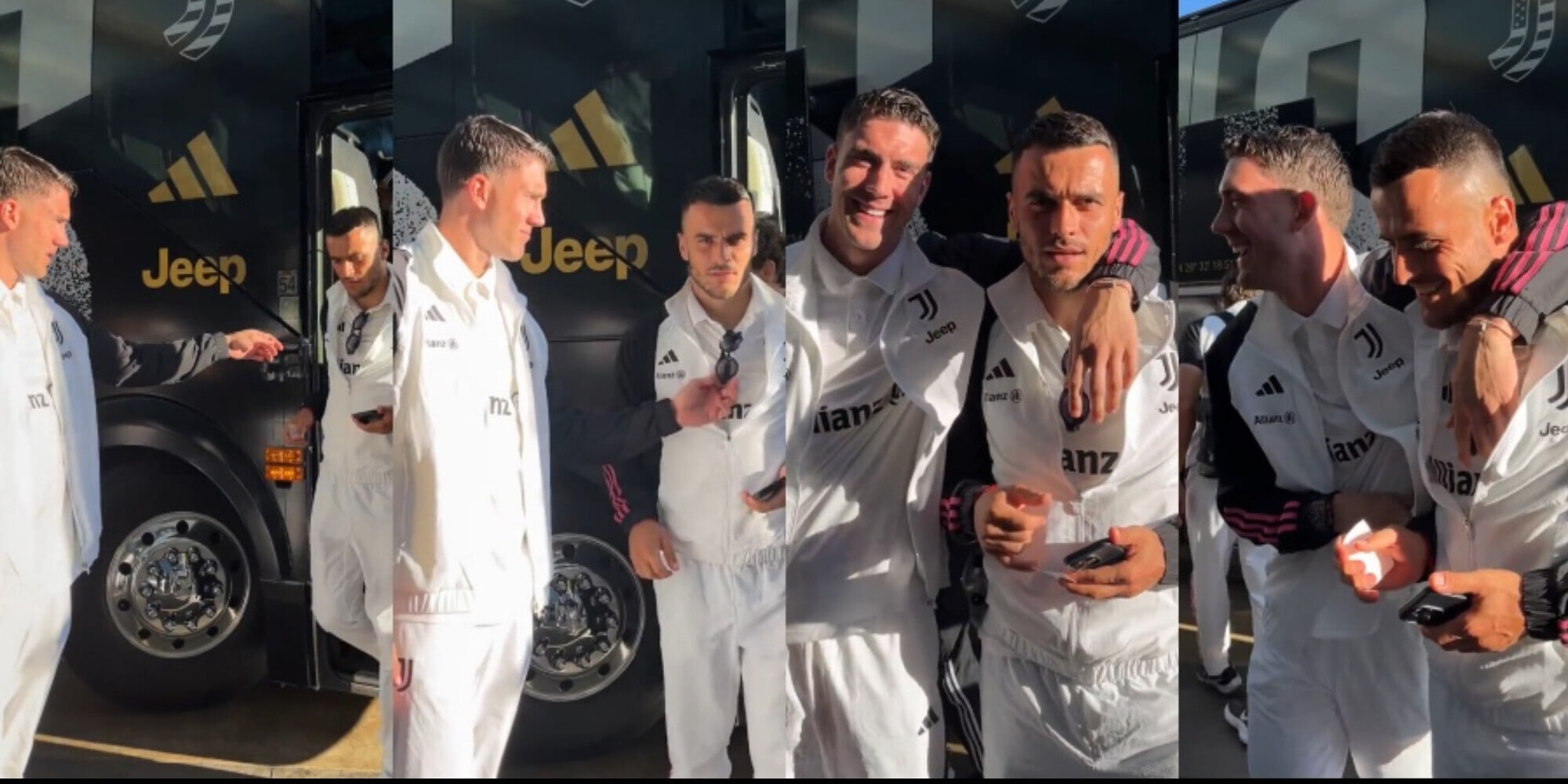 Vlahovic-Kostic, l'arrivo negli Stati Uniti e il siparietto degli occhiali