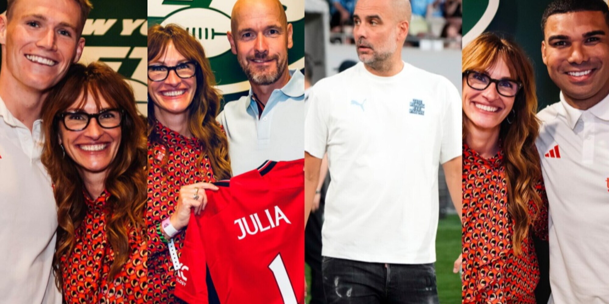 Julia Roberts, altra delusione per Guardiola: visita allo United
