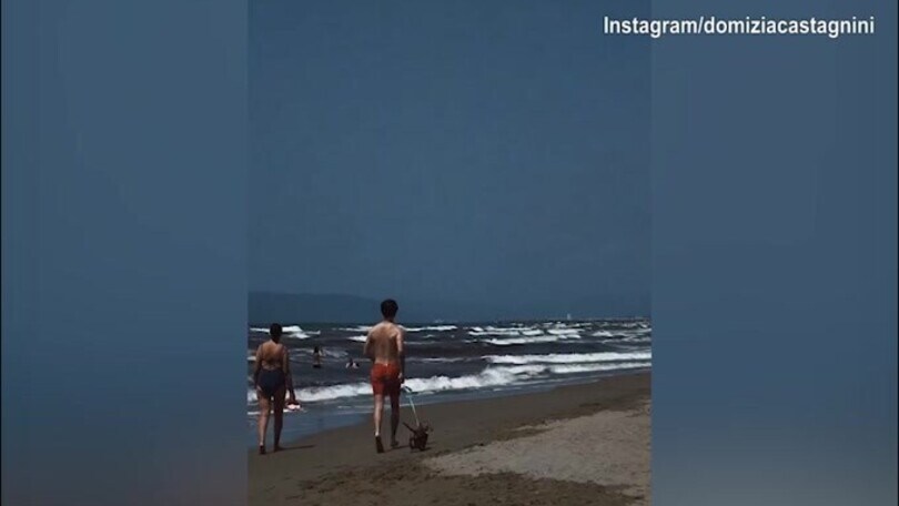 Le vacanze di Bagnaia: corsa col cagnolino in riva al mare