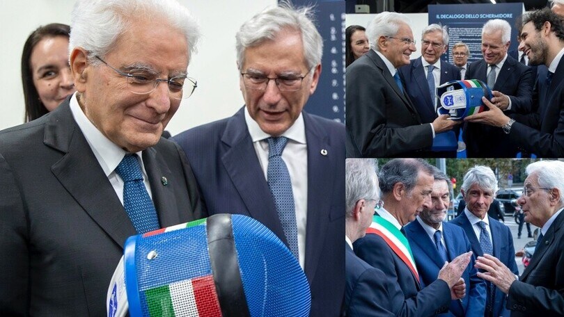Mattarella alla cerimonia di apertura dei Mondiali di scherma a Milano