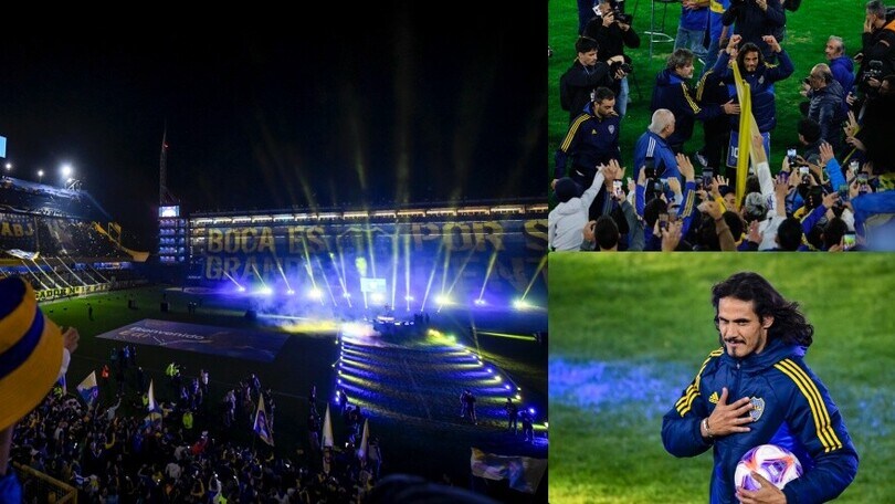 Cavani, evento show alla Bombonera per la presentazione con il Boca Juniors