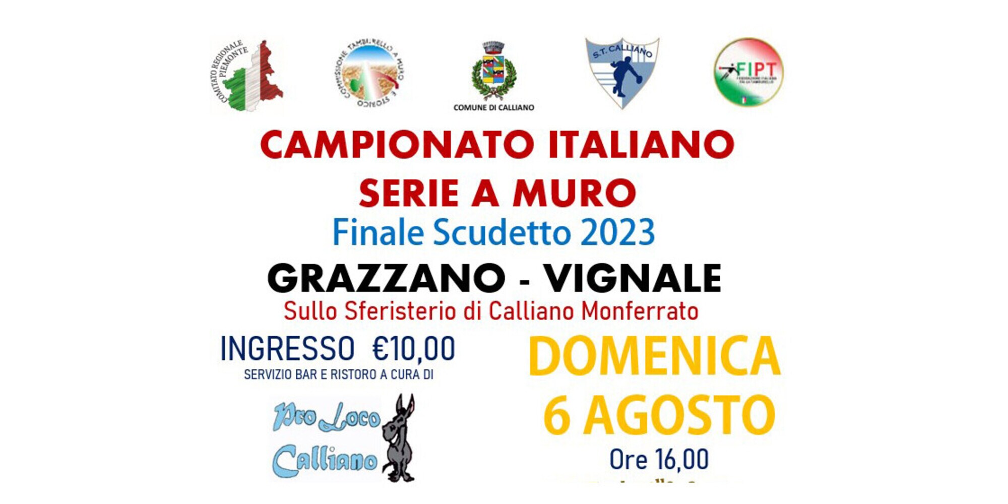 Tamburello a muro: domenica 6 agosto a Calliano la finalissima di Serie A