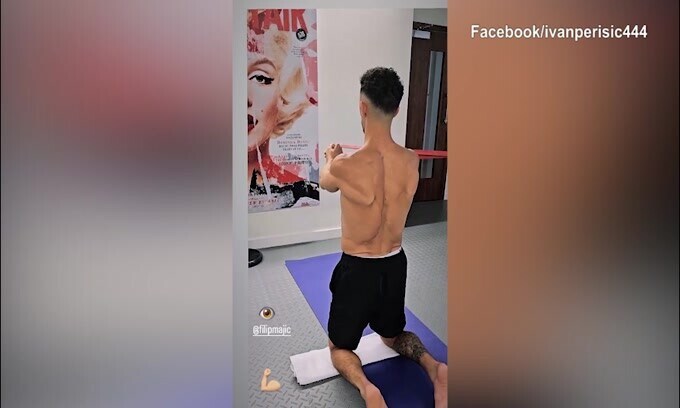 Perisic, allenamento ad alta intensità in palestra