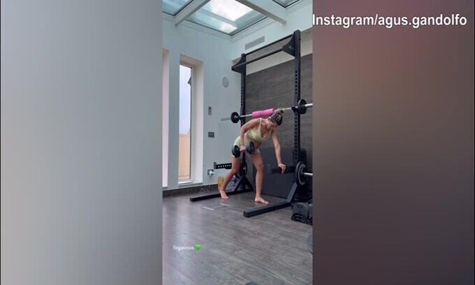 Agustina incinta? Lei non si ferma e si allena