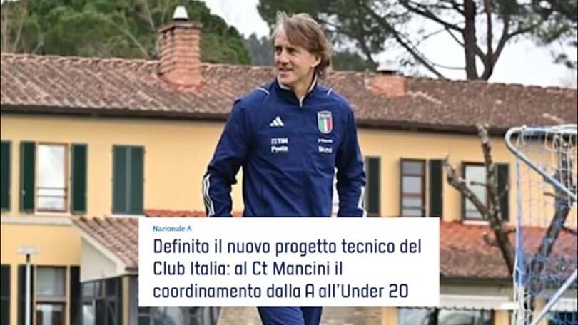 Rivoluzione Nazionale, Mancini nominato responsabile di U21 e U20