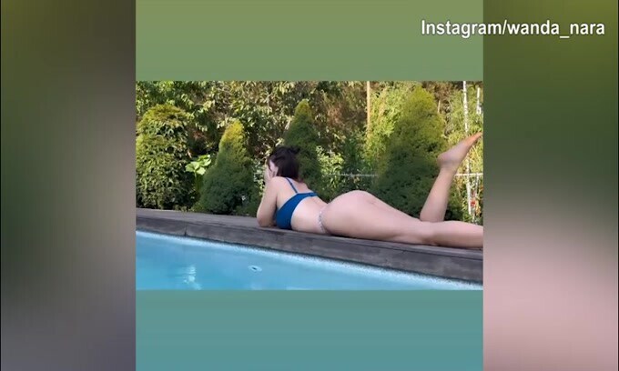Wanda Nara, il video a bordo piscina scatena i fan